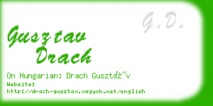 gusztav drach business card